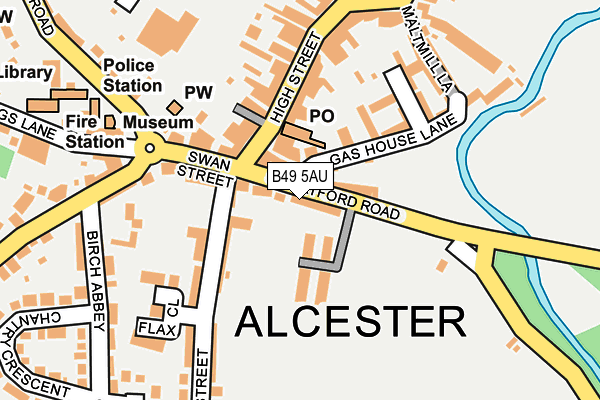 B49 5AU map - OS OpenMap – Local (Ordnance Survey)