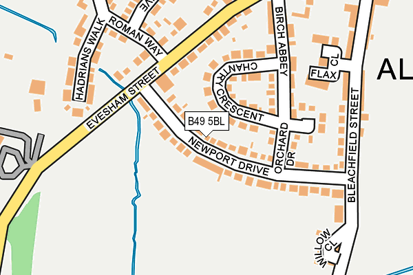 B49 5BL map - OS OpenMap – Local (Ordnance Survey)