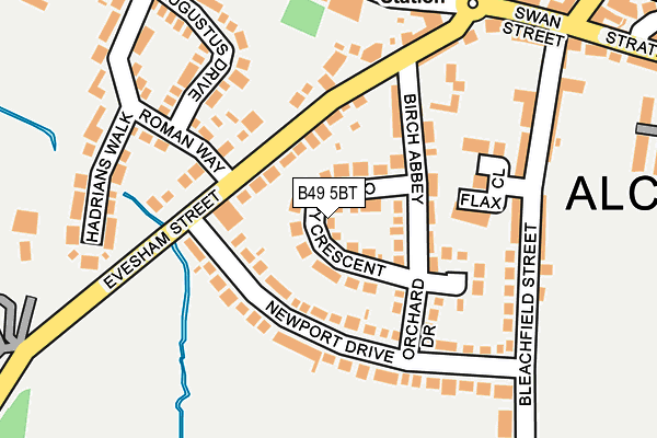 B49 5BT map - OS OpenMap – Local (Ordnance Survey)