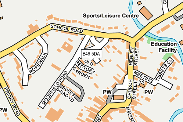 B49 5DA map - OS OpenMap – Local (Ordnance Survey)