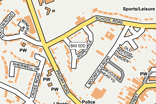 B49 5DD map - OS OpenMap – Local (Ordnance Survey)
