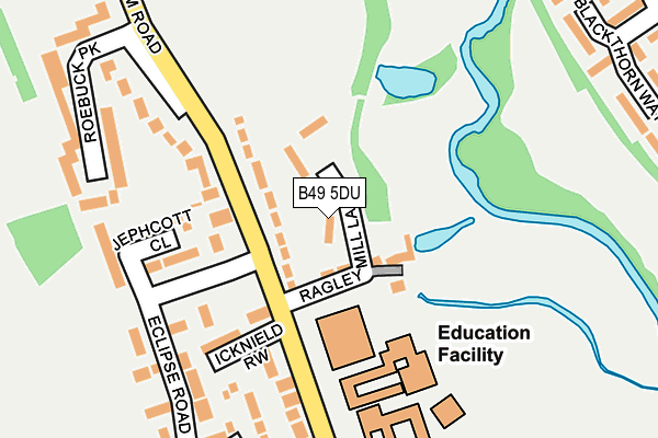 B49 5DU map - OS OpenMap – Local (Ordnance Survey)