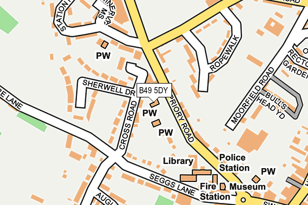 B49 5DY map - OS OpenMap – Local (Ordnance Survey)