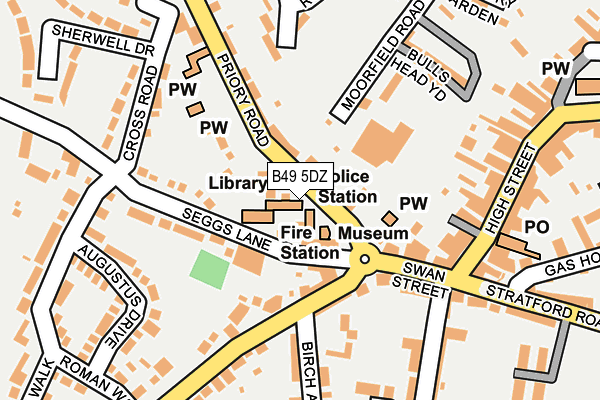 B49 5DZ map - OS OpenMap – Local (Ordnance Survey)