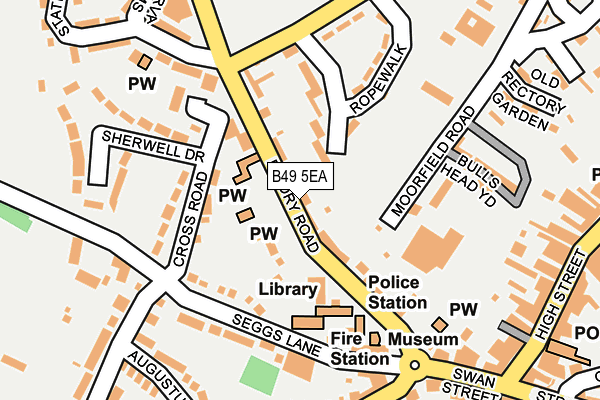 B49 5EA map - OS OpenMap – Local (Ordnance Survey)