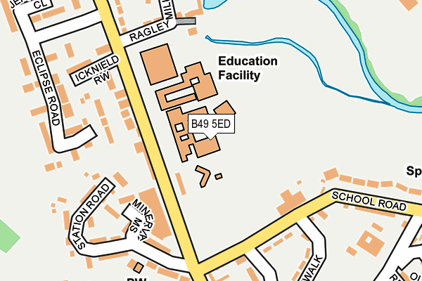 B49 5ED map - OS OpenMap – Local (Ordnance Survey)