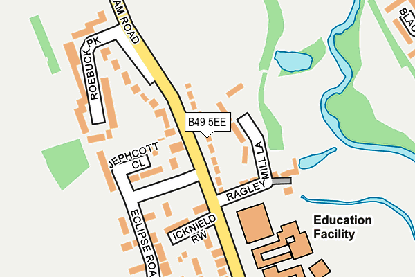 B49 5EE map - OS OpenMap – Local (Ordnance Survey)
