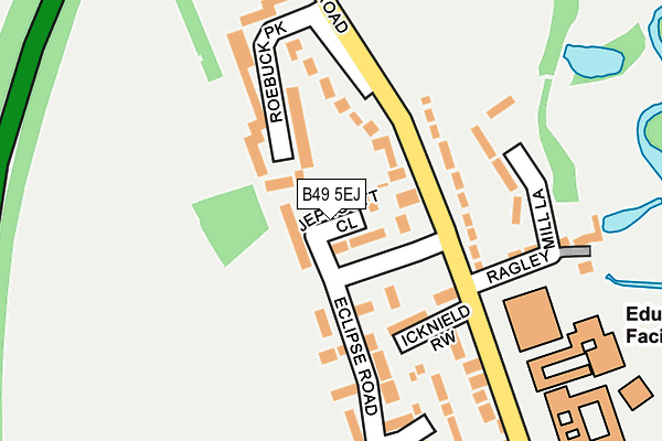 B49 5EJ map - OS OpenMap – Local (Ordnance Survey)