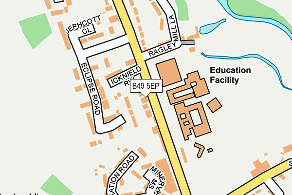 B49 5EP map - OS OpenMap – Local (Ordnance Survey)