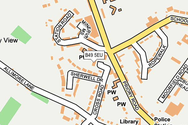 B49 5EU map - OS OpenMap – Local (Ordnance Survey)