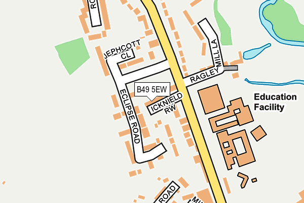 B49 5EW map - OS OpenMap – Local (Ordnance Survey)