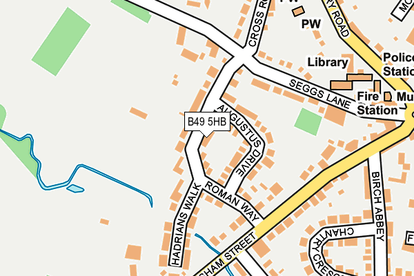 B49 5HB map - OS OpenMap – Local (Ordnance Survey)