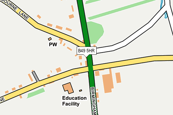 B49 5HR map - OS OpenMap – Local (Ordnance Survey)