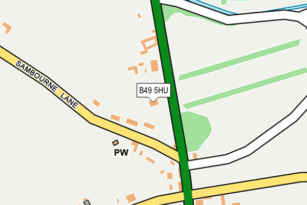 B49 5HU map - OS OpenMap – Local (Ordnance Survey)