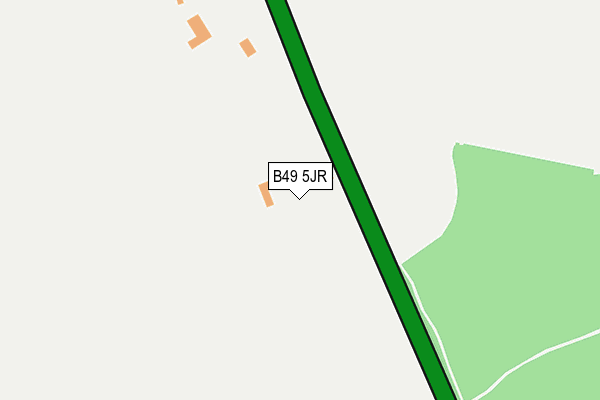 B49 5JR map - OS OpenMap – Local (Ordnance Survey)