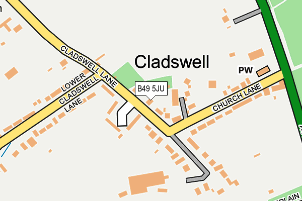 B49 5JU map - OS OpenMap – Local (Ordnance Survey)