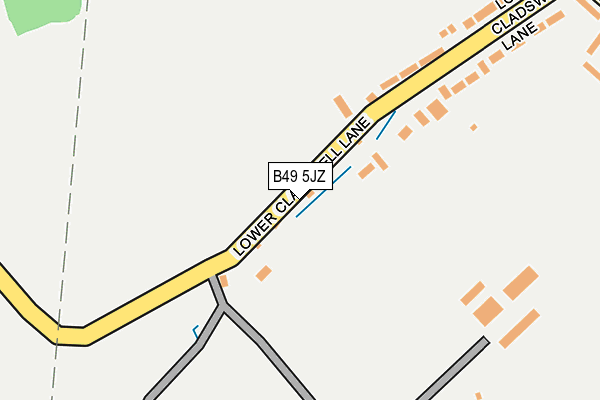 B49 5JZ map - OS OpenMap – Local (Ordnance Survey)