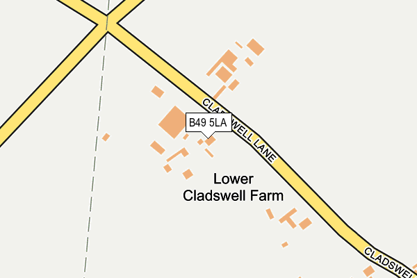 B49 5LA map - OS OpenMap – Local (Ordnance Survey)