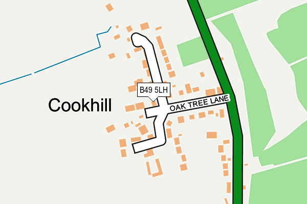 B49 5LH map - OS OpenMap – Local (Ordnance Survey)