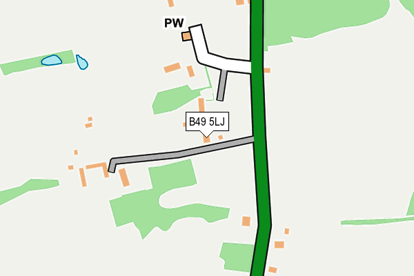 B49 5LJ map - OS OpenMap – Local (Ordnance Survey)