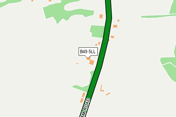 B49 5LL map - OS OpenMap – Local (Ordnance Survey)