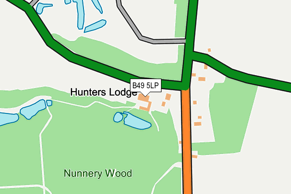 B49 5LP map - OS OpenMap – Local (Ordnance Survey)