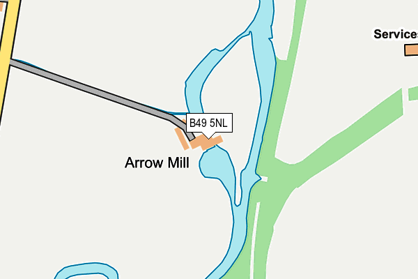 B49 5NL map - OS OpenMap – Local (Ordnance Survey)