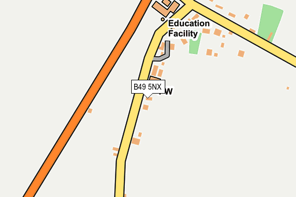 B49 5NX map - OS OpenMap – Local (Ordnance Survey)