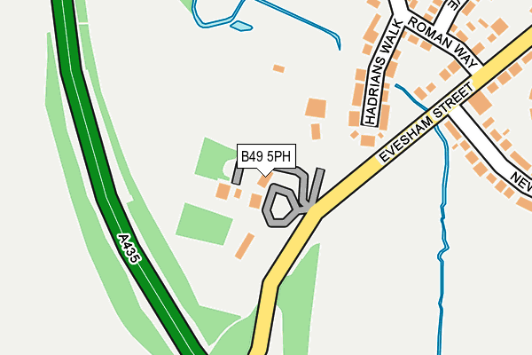 B49 5PH map - OS OpenMap – Local (Ordnance Survey)