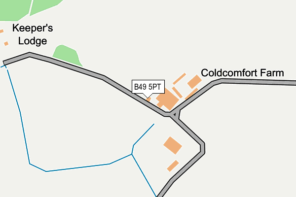 B49 5PT map - OS OpenMap – Local (Ordnance Survey)