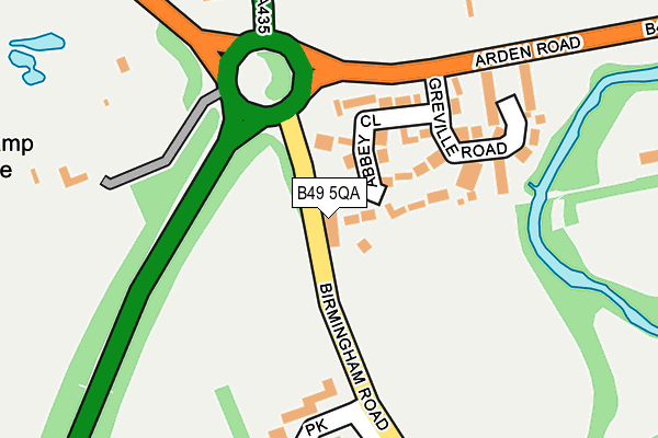 B49 5QA map - OS OpenMap – Local (Ordnance Survey)