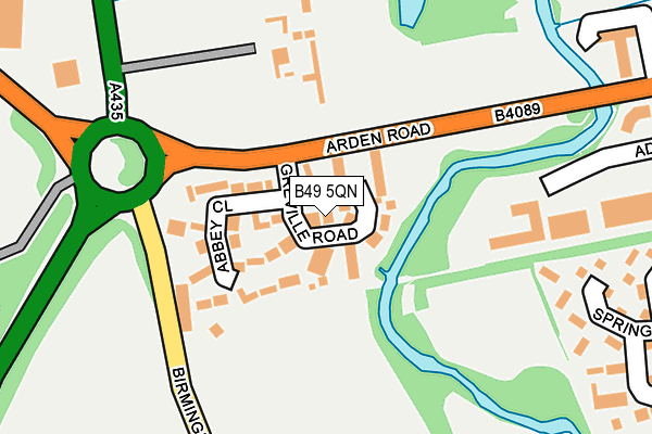 B49 5QN map - OS OpenMap – Local (Ordnance Survey)