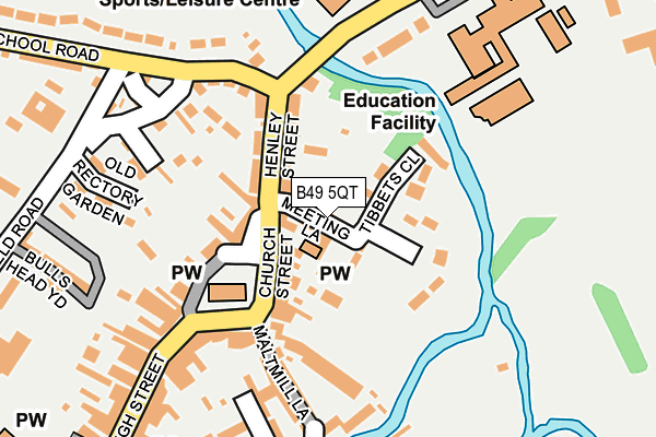 B49 5QT map - OS OpenMap – Local (Ordnance Survey)