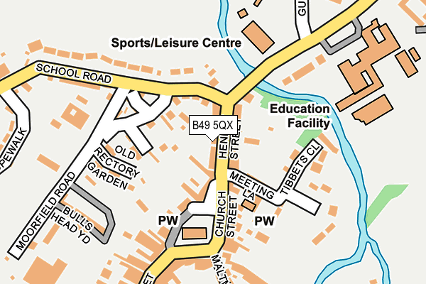 B49 5QX map - OS OpenMap – Local (Ordnance Survey)