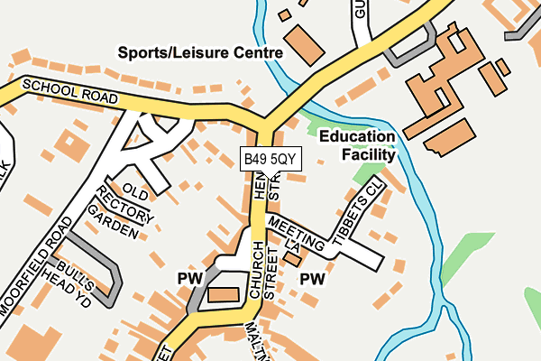 B49 5QY map - OS OpenMap – Local (Ordnance Survey)