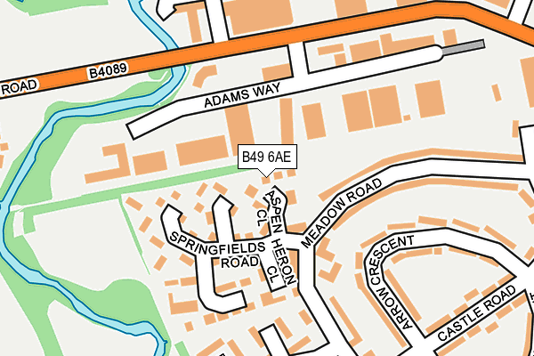 B49 6AE map - OS OpenMap – Local (Ordnance Survey)