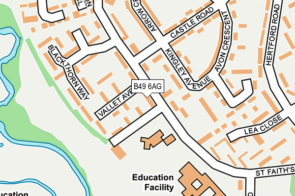 B49 6AG map - OS OpenMap – Local (Ordnance Survey)