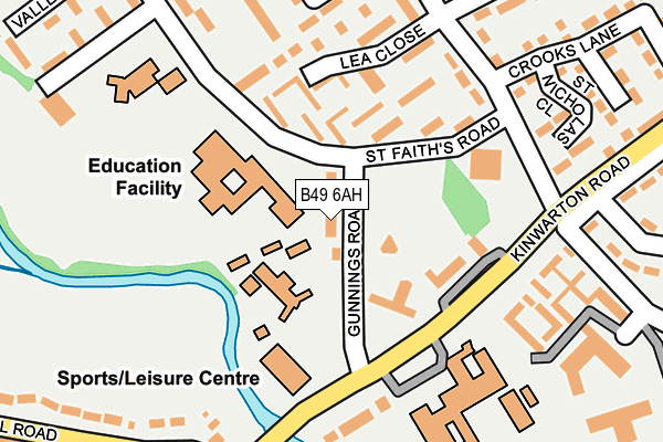 B49 6AH map - OS OpenMap – Local (Ordnance Survey)