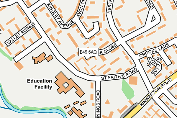 B49 6AQ map - OS OpenMap – Local (Ordnance Survey)
