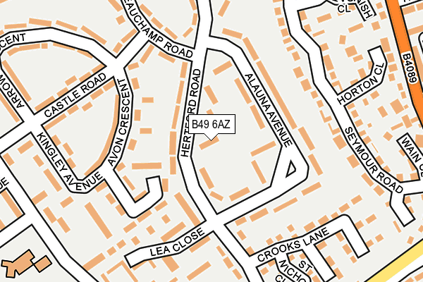 B49 6AZ map - OS OpenMap – Local (Ordnance Survey)