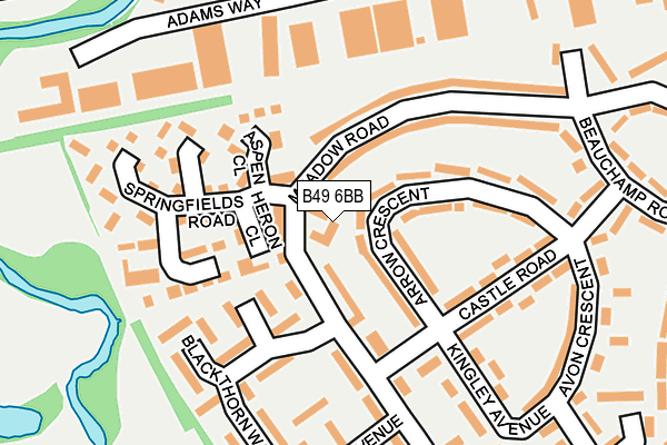 B49 6BB map - OS OpenMap – Local (Ordnance Survey)