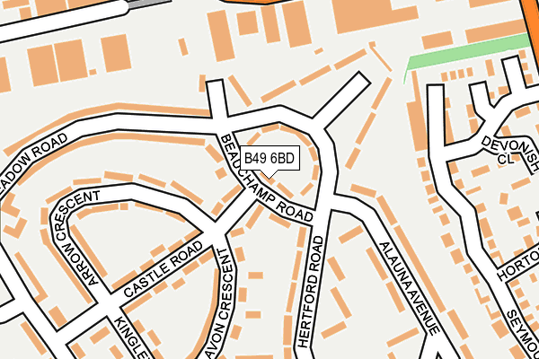 B49 6BD map - OS OpenMap – Local (Ordnance Survey)