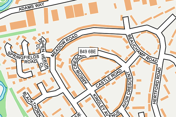 B49 6BE map - OS OpenMap – Local (Ordnance Survey)