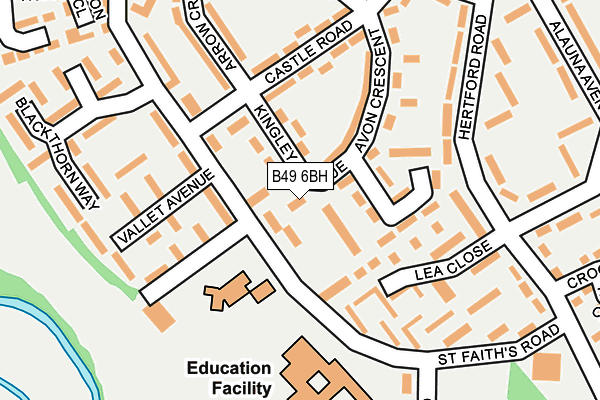 B49 6BH map - OS OpenMap – Local (Ordnance Survey)