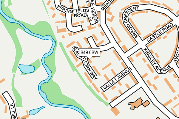 B49 6BW map - OS OpenMap – Local (Ordnance Survey)