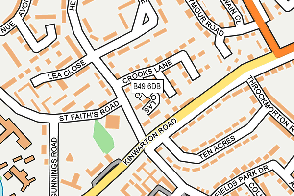 B49 6DB map - OS OpenMap – Local (Ordnance Survey)