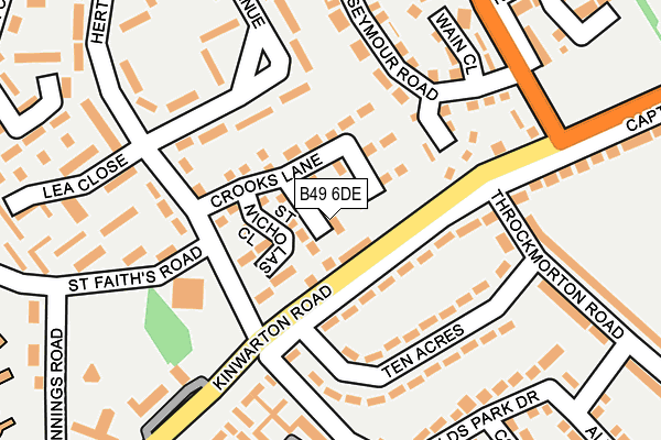 B49 6DE map - OS OpenMap – Local (Ordnance Survey)