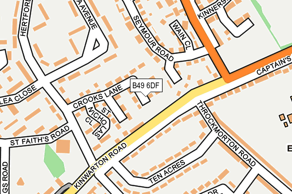 B49 6DF map - OS OpenMap – Local (Ordnance Survey)