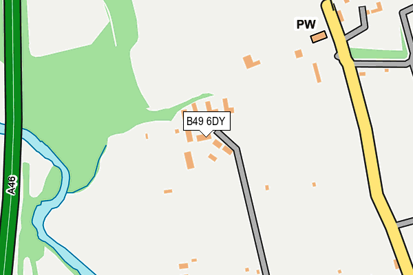 B49 6DY map - OS OpenMap – Local (Ordnance Survey)