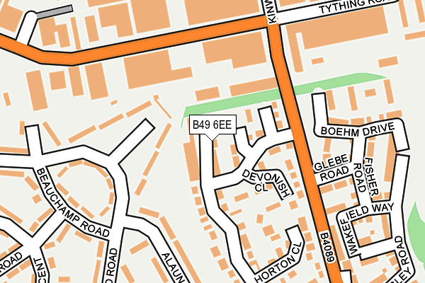 B49 6EE map - OS OpenMap – Local (Ordnance Survey)